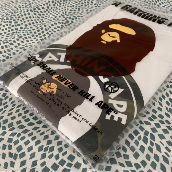 BAPE | College Tee White - Picture 6 of 9